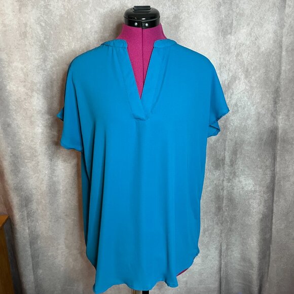 Womens Adrianna Papell Blouse Tunic. Size Medium. Turquoise - Picture 2 of 8